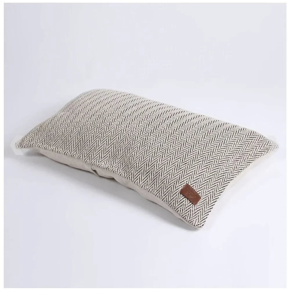 Diggidy dog collection herringbone pillow cover for dog bed - OS - gray/ivory